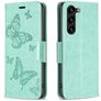 Mobigear Butterfly Housse Samsung Galaxy S24 Plus Etui Porte-Monnaie - Vert