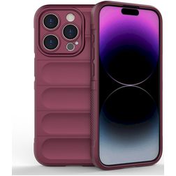 Mobigear Bumpy Coque iPhone 15 Pro Coque arrière en TPU Souple - Bordeaux