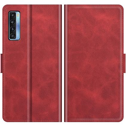 Mobigear Slim Magnet Housse TCL 20 5G Etui Porte-Monnaie - Rouge