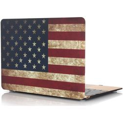 Mobigear Design MacBook 12 Pouces (2015-2017) Coque - US Flag - Model A1534