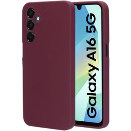Mobiparts Coque Samsung Galaxy A16 Coque arrière en Silicone - Plum Red