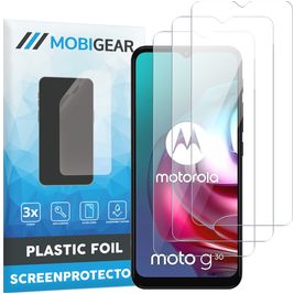 Mobigear Motorola Moto G30 Protection d'écran Film - Compatible Coque (Lot de 3)