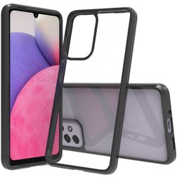 Mobigear Crystal Samsung Galaxy A33 Plastique rigide Coque arrière - Transparent / Noir