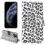 Mobigear Leopard Housse iPhone 12 Etui Porte-Monnaie - Blanc