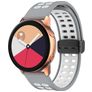 Mobigear Sport Plus Mag Bracelet Silicone Smartwatch Fermeture magnétique - Connexion universelle de 22 mm - Blanc / Gris