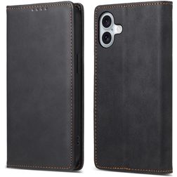 Mobigear Wallet Housse iPhone 16 Plus Etui Porte-Monnaie - Noir