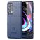 Mobigear Rugged Shield Motorola Edge (2021) TPU souple Coque arrière Antichoc - Bleu