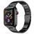 Mobigear Lissabon Bracelet Acier Apple Watch Fermeture boucle déployante - 49/46/45/44 mm - Noir