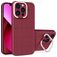Mobigear Cube Coque iPhone 14 Plus Coque arrière Rigide avec Support Amovible - Rouge