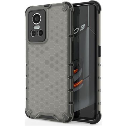 Mobigear Honeycomb Realme GT Neo 3 Plastique rigide Coque arrière Antichoc - Noir