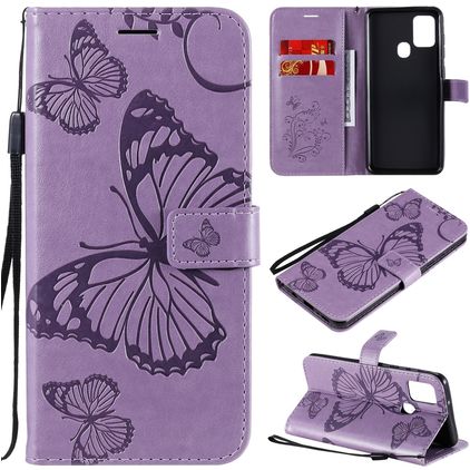 Mobigear Butterfly Samsung Galaxy A21s Étui Portefeuille - Violet