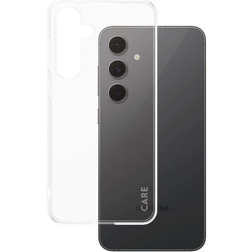 CARE by PanzerGlass Fashionable Coque Transparente Samsung Galaxy S24 FE Coque arrière en Silicone - Transparent