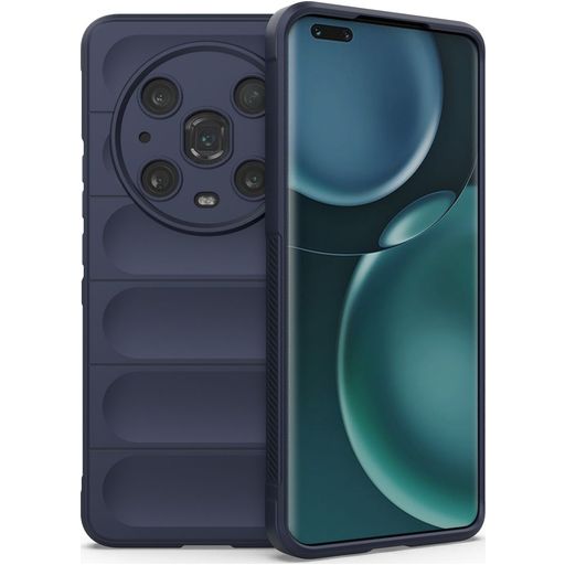 Mobigear Bumpy Coque HONOR Magic 4 Pro Coque arrière en TPU Souple - Dark Blue