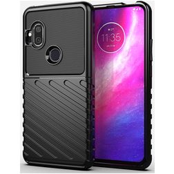 Mobigear Groove Coque Motorola One Hyper Coque arrière en TPU Souple - Noir