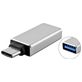 Mobigear Alu - Adaptateur USB-C vers USB-A - Argent