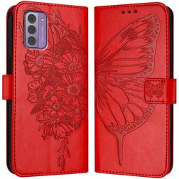 Mobigear Butterfly Housse Nokia G42 Etui Porte-Monnaie - Rouge