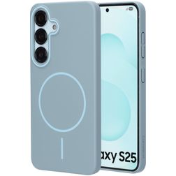 Mobiparts Slim Line Coque Samsung Galaxy S25 MagSafe Coque arrière Rigide - Sage Green