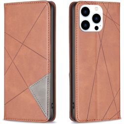 Mobigear Rhombus Slim Housse iPhone 16 Pro Etui - Marron
