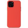 Mobigear Rubber Touch Coque iPhone 13 Mini Coque arrière en Silicone - Corail