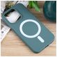 Mobigear Rubber Touch Coque iPhone 15 Pro MagSafe Coque arrière en Silicone - Vert