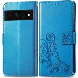 Mobigear Clover Google Pixel 7 Étui Portefeuille - Bleu