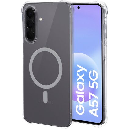 Mobiparts Classic Coque Transparente Samsung Galaxy A57 MagSafe Coque arrière en TPU Souple - Transparent