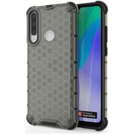 Mobigear Honeycomb Coque Huawei Y6p Coque arrière Rigide Anti-Chocs - Gris