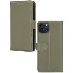Mobilize Premium Gelly Wallet Housse iPhone 15 Plus Etui Porte-Monnaie - Vert