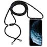 Mobigear Lanyard iPhone 11 Pro Max TPU souple Coque avec cordon - Transparent / Noir