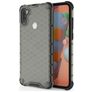 Mobigear Honeycomb Coque Samsung Galaxy A11 Coque arrière Rigide Anti-Chocs - Gris