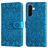 Mobigear Sunflower Housse Samsung Galaxy A37 Etui Porte-Monnaie - Bleu