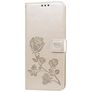 Mobigear Roses Xiaomi Redmi Note 9 Pro Étui Portefeuille - Or