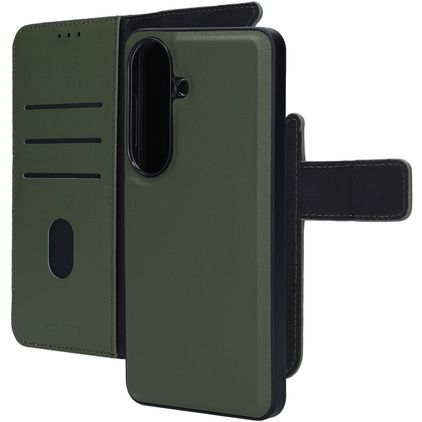 Mobiparts Samsung Galaxy S26 Coque Cuir véritable Étui 2en1 avec coque amovible Portefeuille - Vert