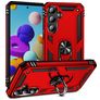 Mobigear Armor Ring Coque Samsung Galaxy A35 Coque arrière Rigide Anti-Chocs avec Anneau-Support - Rouge
