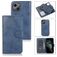 Mobigear Wallet Housse iPhone 13 Mini Etui avec Coque Détachable Porte-Monnaie - Bleu