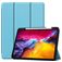 Mobigear Tri-Fold Gel Coque iPad Pro 11 Pouces (2022) Etui en TPU,Similicuir + Porte-crayon - Bleu