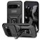 Mobigear Armor Ring Cam Slide Google Pixel 9 Pro XL Plastique rigide Coque arrière Antichoc avec bague de maintien et cache caméra coulissant - Noir