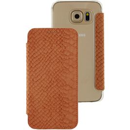 Mobilize Slim Booklet Housse Samsung Galaxy S6 Etui - Snake Apricot