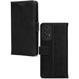 Mobilize Wallet Housse Samsung Galaxy A33 Etui en Cuir Véritable Porte-Monnaie - Noir