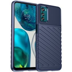 Mobigear Groove Coque Motorola Moto G42 Coque arrière en TPU Souple - Bleu