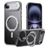 Mobigear Frosted Mag iPhone Air MagSafe Plastique rigide Coque arrière avec béquille - Gris