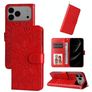 Mobigear Sunflower Housse iPhone 17 Pro Max Etui Porte-Monnaie - Rouge