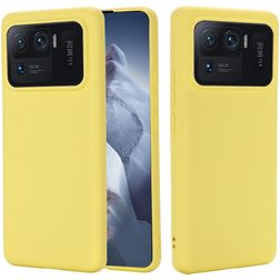 Mobigear Rubber Touch Coque Xiaomi Mi 11 Ultra Coque arrière en Silicone - Jaune