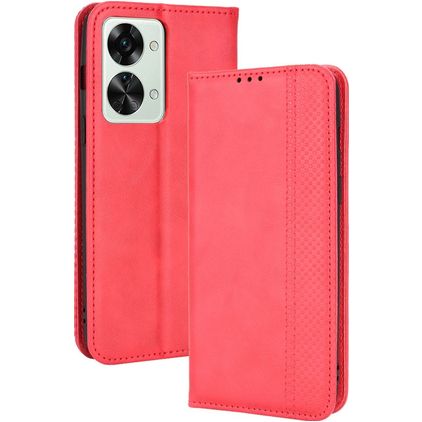 Mobigear Sensation Housse OnePlus Nord 2T 5G Etui Porte-Monnaie - Rouge