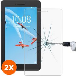 Mobigear Lenovo Tab E7 Verre trempé Protection d'écran - Compatible Coque (Lot de 2)