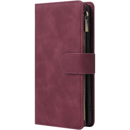 Mobigear Zipper Samsung Galaxy A71 Étui Portefeuille - Rouge