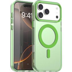 Mobigear Shockproof Coque iPhone 18 Pro MagSafe Coque arrière Rigide - Vert