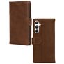 Mobilize Wallet Housse Samsung Galaxy A34 Etui en Cuir Véritable Porte-Monnaie - Marron