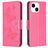 Mobigear Butterfly Housse iPhone 15 Etui Porte-Monnaie - Magenta