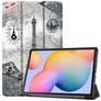 Mobigear Tri-Fold Coque Samsung Galaxy Tab S6 Lite Etui - tour Eiffel